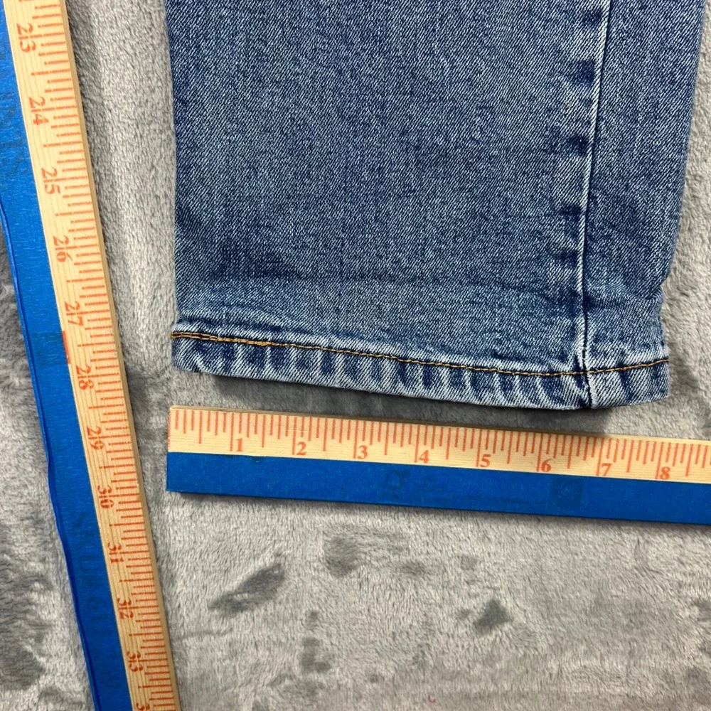 LEVI'S 505 Regular Fit Jeans Mens 34x30 Blue Medium Wash Distressed 00505-1454